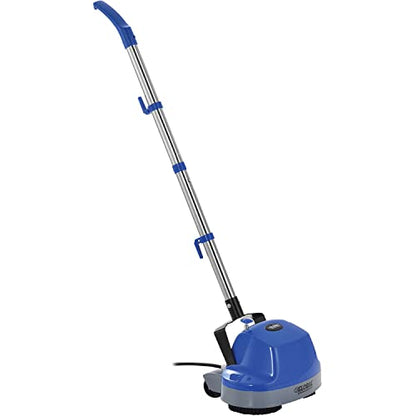 Global Industrial Mini Floor Scrubber With Floor Pads, 11" Cleaning Path