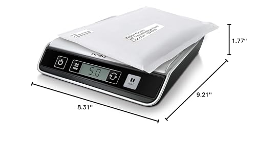 DYMO M10 Digital Package & Shipping Scale | up to 10KG Capacity | 20 cm x 20 cm - style: m10