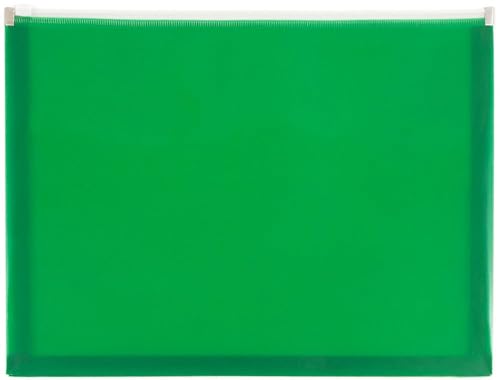 JAM PAPER Plastic Envelopes with Zip Closure - Letter Booklet - 9 3/4 x 13 - Green - 3/Pack - color: Green, size: Letter Size - 3 Pack
