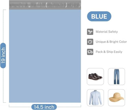Metronic Poly Mailers 14.5x19 70,000 Pack Large Shipping Bags for Clothing Mailing Bags with Strong Self-sealing Adhesive Waterproof and Tear-Proof Shipping Bags Bulk in Blue - color: Blue, size: 14.5x19 70,000PC