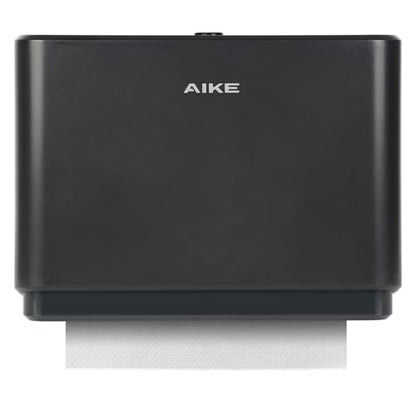 AIKE 200 Sheets Wall Mount Paper Towel Dispenser,Fit Multifold Paper,Black - color: Black