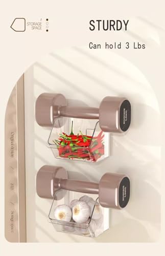 2-Tier Transparent Acrylic Small Items Storage Organizer Counter Stackable Wall Mounted Hanging Bins for Kitchen,Bathroom,Office Caddy (Transparent, 2-Tier)