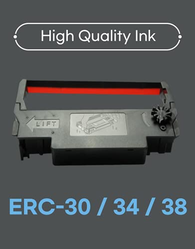 Bixolon (RRC-201BR-16) ERC-30, 16-Pack KD02-00057A Black and Red Ribbon Cartridge ink Compatible with SNBC SRP-275 & SRP-270 (GRC-220BR)