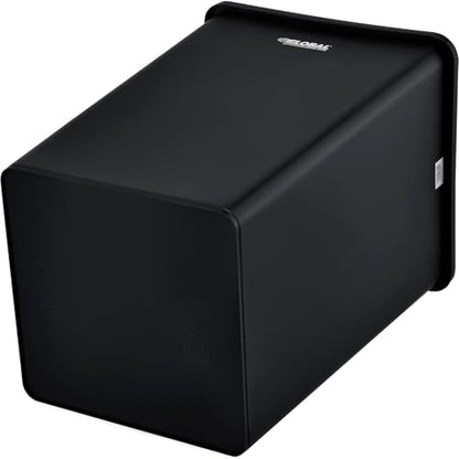 Global Industrial Square Plastic Garbage Can, 35 Gallon Capacity, Black - color: Black