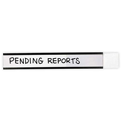 SmartSign Magnetic 'C' Channel Label Holders for Metal Racks and Shelves | 1" x 6" Pack of 25 - size: 1" x 6"