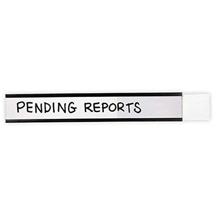SmartSign Magnetic 'C' Channel Label Holders for Metal Racks and Shelves | 1" x 6" Pack of 25 - size: 1" x 6"
