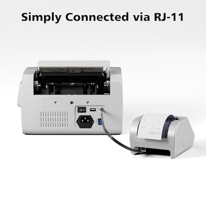 N71 Money Counter Machine Mixed Denomination with P32 Thermal Printer, Efficient Business Combination