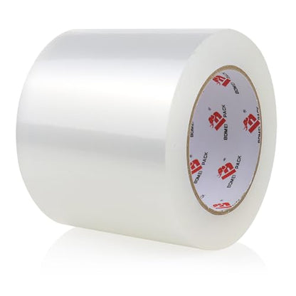 BOMEI PACK 4'' Wide Clear Packing Tape, 4-inch x 110 Yards (330ft), Heavy Duty Industrial Grade Packaging Tape Refills for Box Office Moving, Shipping and Mailing - size: 4 inch x 110 yards