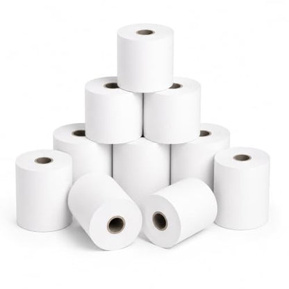 Thermal Paper Rolls, 2 1/4" x 200', 50 Rolls/Case, White Receipt Paper for POS, Cash Registers & Receipt Printers - size: 2 1/4" x 200'