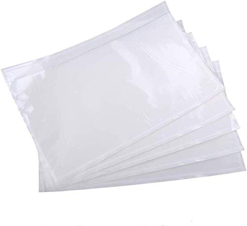 200 Pack 7.5" x 5.5" Clear Self-Adhesive Top Loading Packing List/Shipping Label Envelopes Pouches - size: 200 Pack