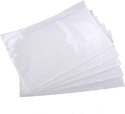 200 Pack 7.5" x 5.5" Clear Self-Adhesive Top Loading Packing List/Shipping Label Envelopes Pouches - size: 200 Pack