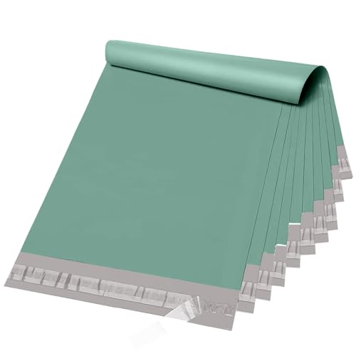 Metronic Poly Mailers 10x13 50 Pack, Small Self Seal Shipping Bags - color: Grayed Jade Green, size: 10x13 50PC