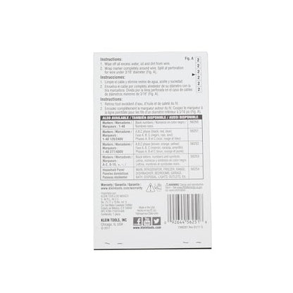 Klein Tools 56251 Wire Marker Book, 120/240V 3 Phase 1-48 - size: 1 Count (Pack of 1), style: 120/240V