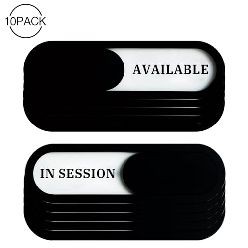In Session/Available Slider Sign 10Pack, Acrylic, Black - color: In Session/Available, size: 10 PCS