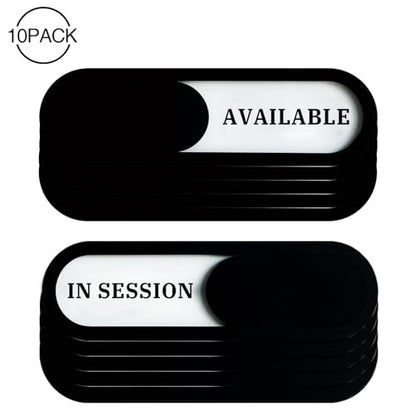 In Session/Available Slider Sign 10Pack, Acrylic, Black - color: In Session/Available, size: 10 PCS