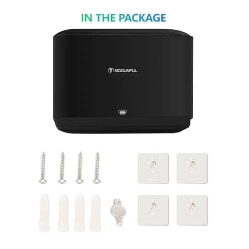 Paper Towel Dispenser Wall Mount No-Drill, Black Commercial, Home Bathroom - color: D-23 Black