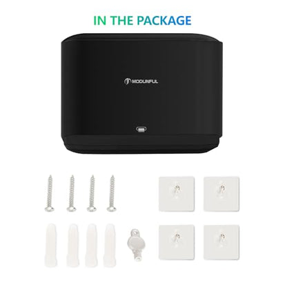 Paper Towel Dispenser Wall Mount No-Drill, Black Commercial, Home Bathroom - color: D-23 Black