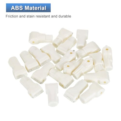 uxcell 100pcs Peg Hook Locks Stop Locks 4mm ABS Hook Security Lock - color: White