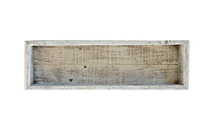 BARNWOODUSA Small Wooden Planter Box, 21x7.5x3, White Wash - color: White Wash, size: 1Pack - 21"L x 7.5"W x 3"H