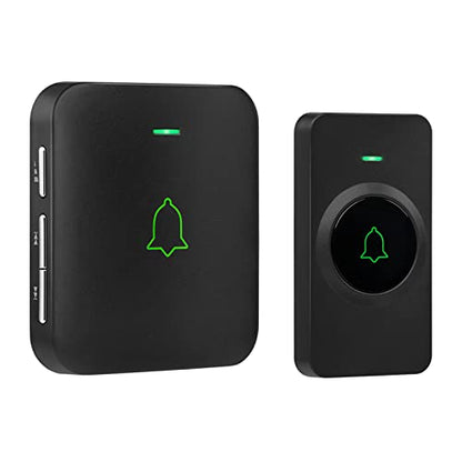 AVANTEK Wireless Doorbell, 1000 ft Range, 1 Button + 1 Receiver, CB-11 - color: Black 1 Receiver + 1 Button