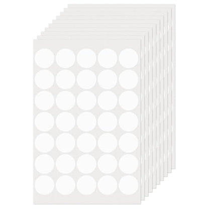 White Round Stickers 1 Inch Removable Vinyl Dot Labels 350 PCS - color: White