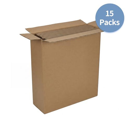Hoikwo 12x12x8 Large Thin Brown Shipping Boxes Set of 15 - color: Brown, size: 12x12x8-15 Boxes