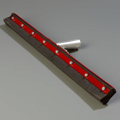 SPARTA 4008200 Plastic Double Neoprene Floor Squeegee, Surface Floor Squeegee With Heavy Duty Steel Frame For Floor, Bathroom, Kitchen, Concrete, Tile, Garage, Commercial Use, 24 Inches, Black - size: 24 inch