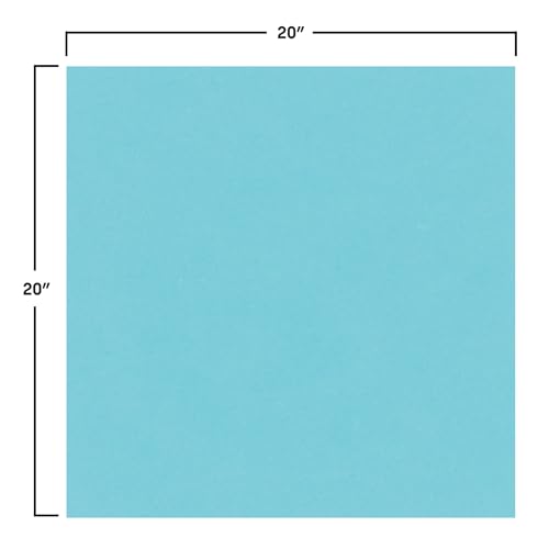 Beistle Light Blue Tissue Paper Sheets – 96 Pack, Bulk Square Craft Tissue, Gift Wrapping for Bags, Boxes, Crafts, Packaging Filler for Retail Displays, Shipping, Parties & Decorative Use, 20” x 20”