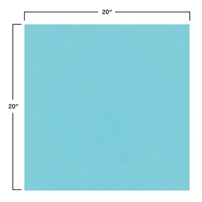 Beistle Light Blue Tissue Paper Sheets – 96 Pack, Bulk Square Craft Tissue, Gift Wrapping for Bags, Boxes, Crafts, Packaging Filler for Retail Displays, Shipping, Parties & Decorative Use, 20” x 20”