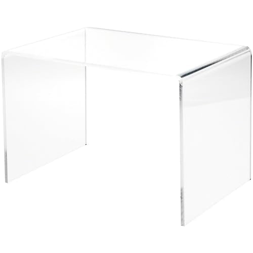 Plymor 8" H x 12" W x 8" D Clear Acrylic Rectangular Display Riser - size: 8" x 12" x 8"