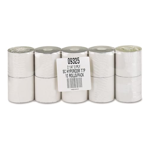 PM Company 09325 Credit/Debit Rolls, 2-Ply, 2-1/4-Inch x70-Ft, 10/PK, WE