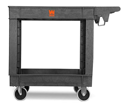 WEN 73009 500-Pound Capacity 40 by 17-Inch Two-Shelf Service Utility Cart - size: With Onboard Hooks and Ruler