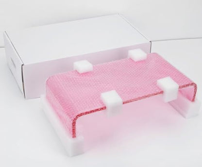Acrylic Monitor Stand Riser Pink Laptop Stand Riser L15 xW7.5 xH4 - size: 15''-Pink