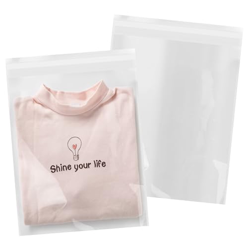 iMailer - 500 Pack - 11" x 14" Self Sealing Cellophane Bags- Large Clear Cello Plastic Poly Bags for Prints, Photos, Documents, Clothing, T-Shirt - size: 11x14 Inch (Pack of 500)