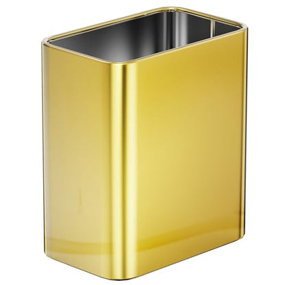Cesun Small Bathroom Trash Can, 2.1 Gallons, Under Sink Wastebasket, Gold - color: Gold
