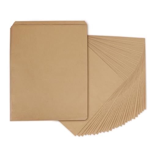 BagDream Kraft Brown Paper Bags 12x15 Large Flat Bags 100 Pack Bulk