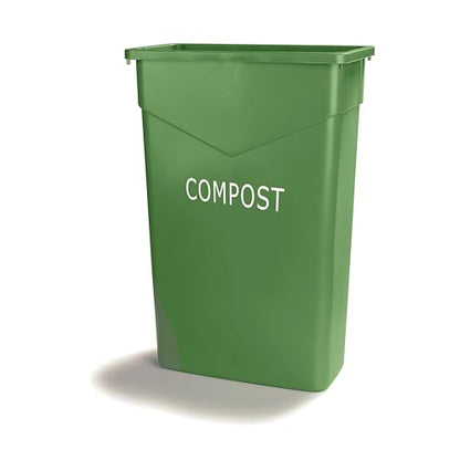 Carlisle FoodService Products 342023CMP09-E TrimLine Plastic Compost Container, 23 Gallon Capacity, 1 Pack, Green - color: Green, style: 1 Pack