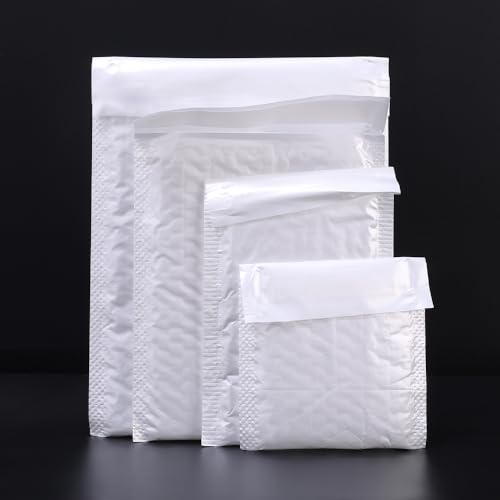 Foam Storage Pouch Waterproof White Bubble Envelopes Bag Adhesive Self Seal Shipping Packaging Courier Mailer Pack 10pcs,18cm