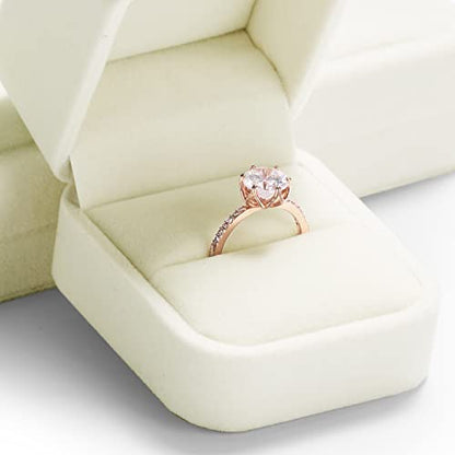Oirlv Ring Box Wedding Day For Women Velvet Jewelry Box For Engagement Ring Boxes For Proposal - style: Ring Box