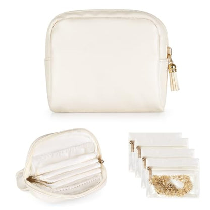 Mkono Jewelry Travel Case, Small Jewelry Organizer Pouch with 4 Mini Bags