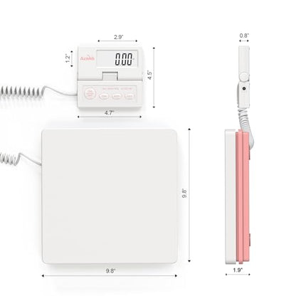 Postal Mail Scales for Shipping, 110LB(50KG) Scale for Package, Three Functions: Tare,Mode and Hold, Individual Flexible Panel,with Manual and Adapter