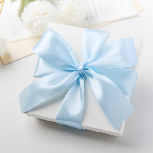 Baby Blue Satin Ribbon, 1 Inch, 50 Yards - color: Baby Blue