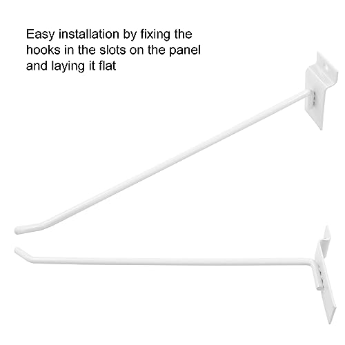 Waziaqoc Slatwall Hooks, White, 10 Inch, 32PCS - size: 10 Inch