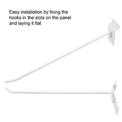 Waziaqoc Slatwall Hooks, White, 10 Inch, 32PCS - size: 10 Inch