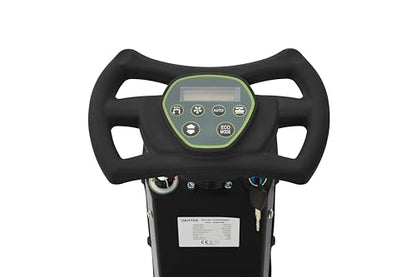 Battery Powered Ride-On Commercial Floor Scrubber Machine, 22" Brush, 31.5" Squeegee Width, 19 gal Solution Tank, 20 gal Recovery Tank, 5 hr Use 7 hr Charge, 200 RPM, 48,400 Sqft/H, Batteries Included - size: 22"