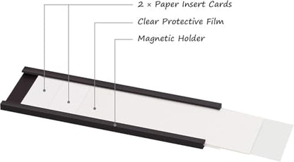 Realth C Channel Magnetic Label Holders 0.78" x 4" 30 Pack - size: 0.78'' x 4'', style: 30 Pack