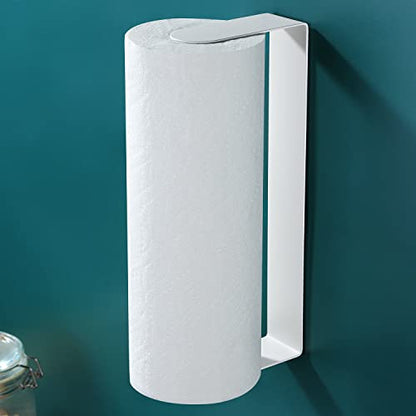 ZUNTO Paper Towel Holder Under Cabinet - Paper Towel Rack for Kitchen, Adhesive Paper Towel Holder SUS304 Stainless Steel(White) - color: White/Under Cabinet