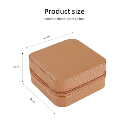 KElofoN Small Travel Jewelry Box for Girls & Women with Mirror (Coffee) - color: Coffee