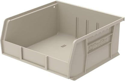 Akro-Mils 30235 AkroBins Plastic Storage Bins, 11"x11"x5", Stone, 6-Pack - color: Stone