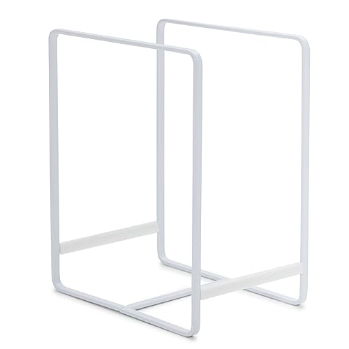Juvale 3-Piece Plate Organizer - Space-Saving Cabinet Storage & Dish Storage Rack - Plate Stand & Pot Lid Holder - Pack of 3, White, 1 Large & 2 Small - color: white